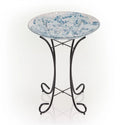 18’’ Blue Swirl Mosaic Glass Birdbath - Birdbath