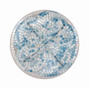 18’’ Blue Swirl Mosaic Glass Birdbath - Birdbath