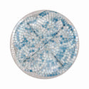 18’’ Blue Swirl Mosaic Glass Birdbath - Birdbath