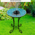 18’’ Dragonfly Duo Mosaic Glass Birdbath with Solar