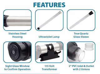 EasyPro™ PRO-CLEAR™ UV ULTRA Stainless Steel Ultraviolet Clarifier