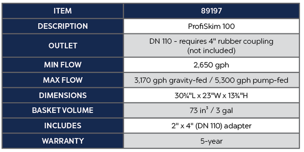 Atlantic® Oase ProfiSkim 100 Specs