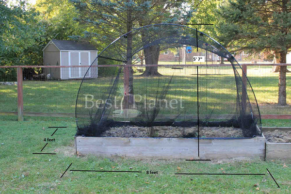 Adjustable Garden Dome with Netting - Garden Cover