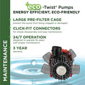 Alpine Eco-Twist® Fountain & Waterfall Pump - Waterfall