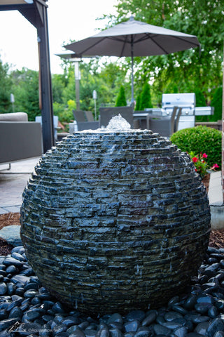 Aquascape® Medium Stacked Slate Sphere Fountain Kit