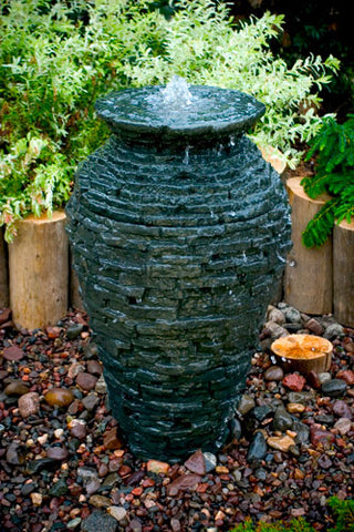 Aquascape® Small Stacked Slate Urn Landscape Fountain Kit