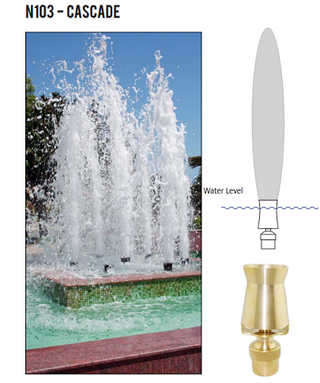 Brass Fountain Nozzle - Cascade