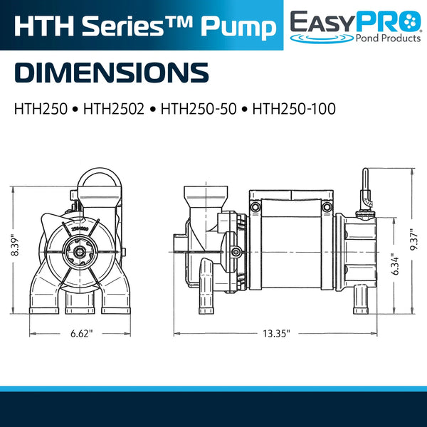 EasyPro™ HTH Horizontal Stainless Steel Pumps 20’ 50’