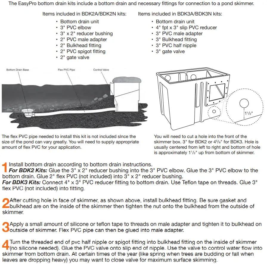 EasyPro Bottom Drain Illustration
