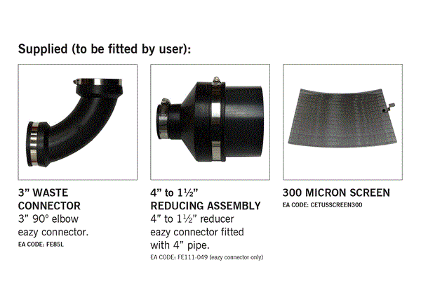 Evolution Aqua Cetus Sieve Pond Pre-Filter - Pump