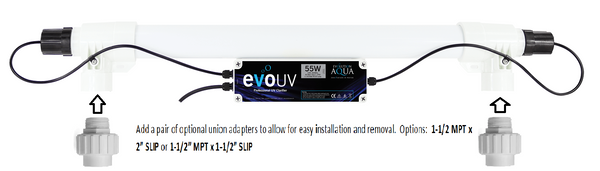 Evolution Aqua evo UV Clarifiers - 1-1/2’’ Slip x