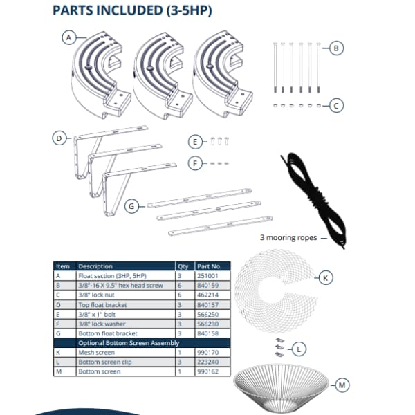 Kasco® Surface Aerator Replacement Parts