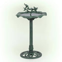 Lotus Birdbath with Birds - Birdbath