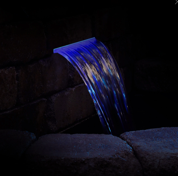 PondMaster® 12’’ Blue LED Acrylic Spillway