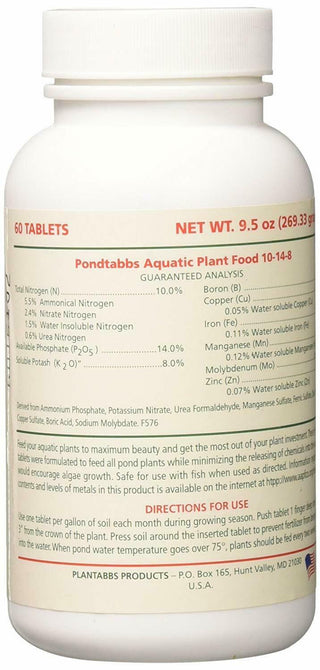 Pondtabbs® 10-14-8 Fertilizer Tablets Aquatic Plant Food