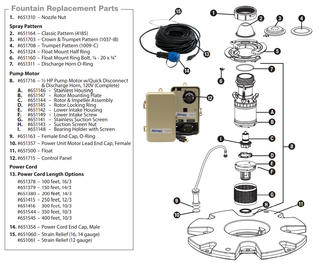 Replacement Parts for Airmax® EcoSeries™ Fountains