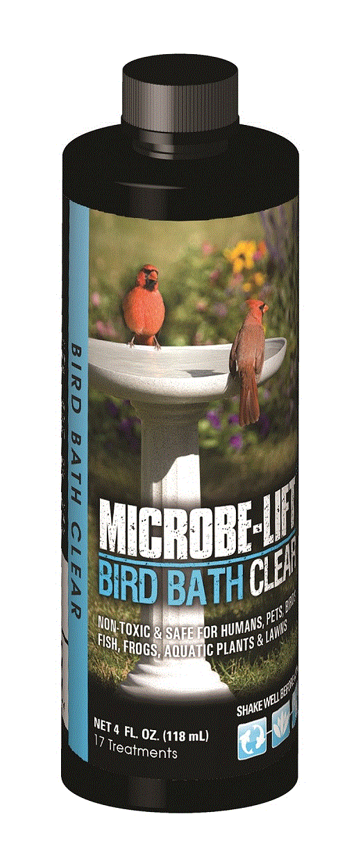 Microbe-Lift® BirdBath Clear - Mineral, Scale, Stain-Remover - Safe for Wildlife