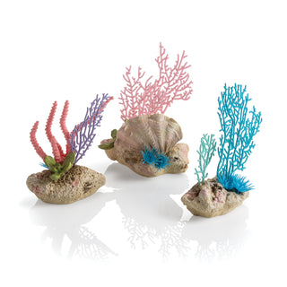 biOrb Ornanment Seychelles Coral Fans & Shells Set of 3
