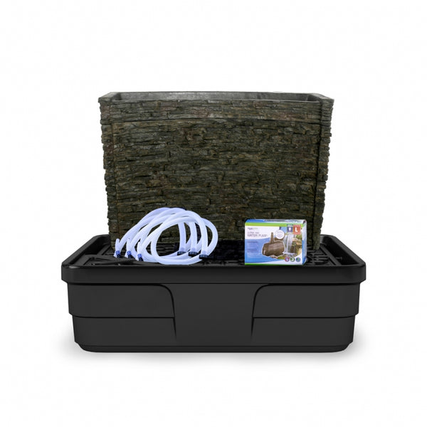 Aquascape® Stacked Slate Spillway Wall 32" Landscape Fountain Kit