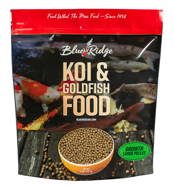 Blue Ridge Growth Formula Koi & Goldfish Food - Mini and Large Pellets