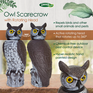 Natural Enemy Scarecrow® Rotating-Head Owl